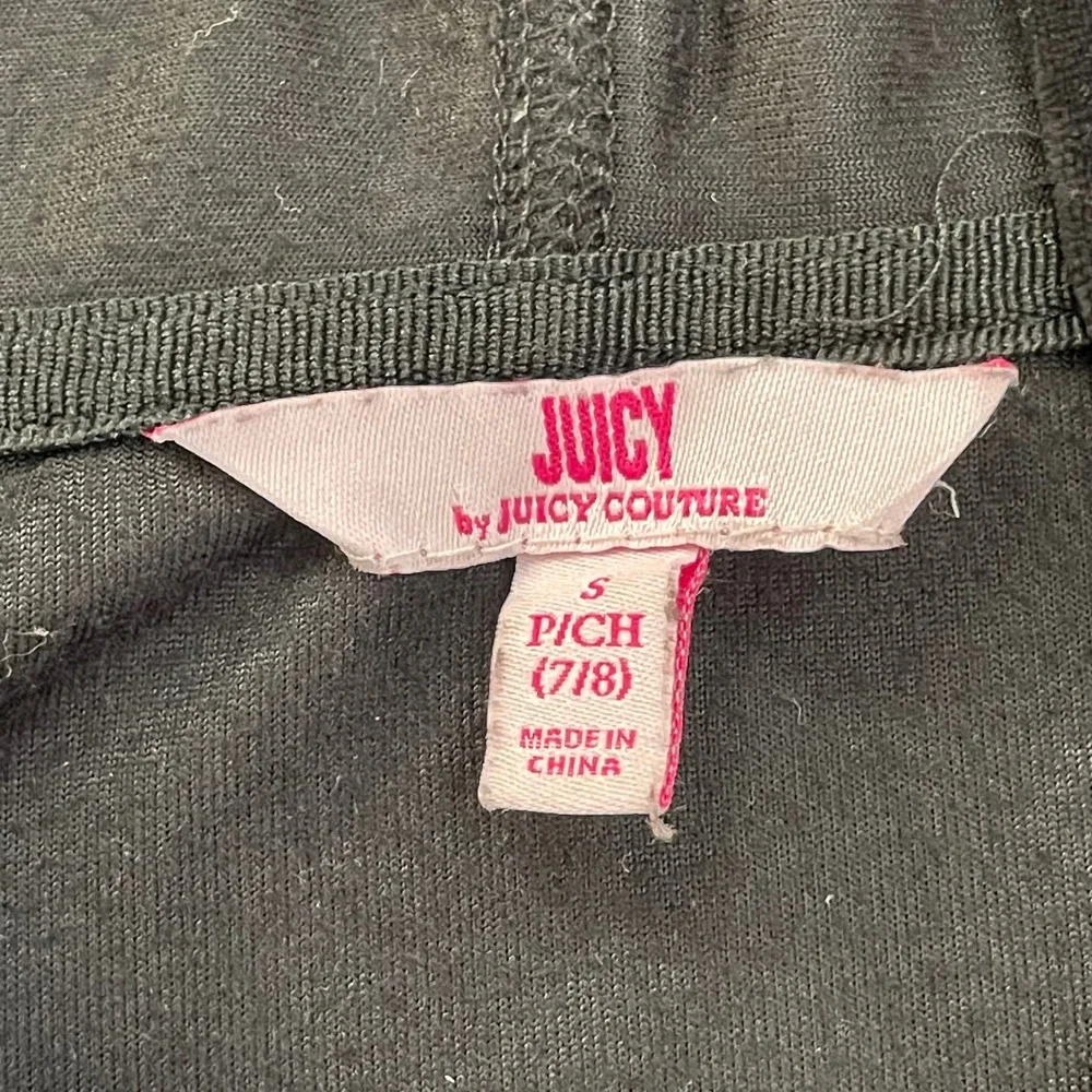 Juicy by Juicy Couture Girls‎ Black Velour Tracksuit Hoodie & Pants Set 7/8 S